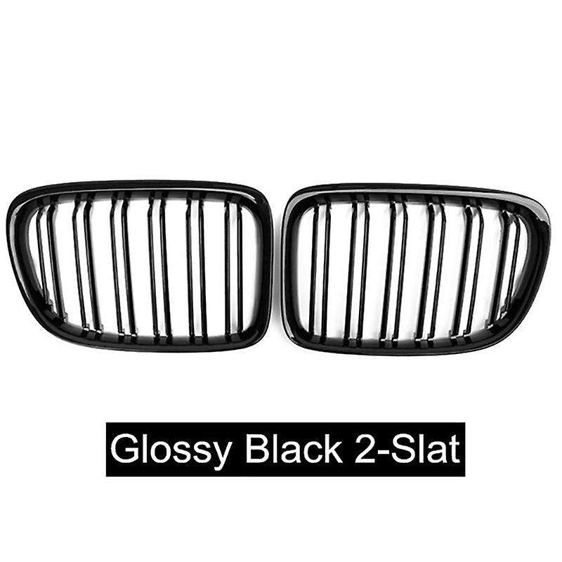 Glossy Black Front Bumper Dual Slat Front Kidney Grill Grille for X1 Series E84 SDrive