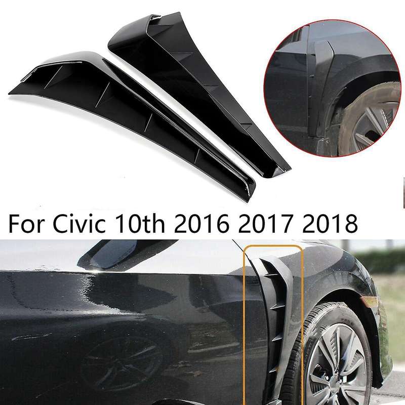 Glossy Black Front Air Vent Cover Trim Stickers for for 10Th 2016 2017 2018