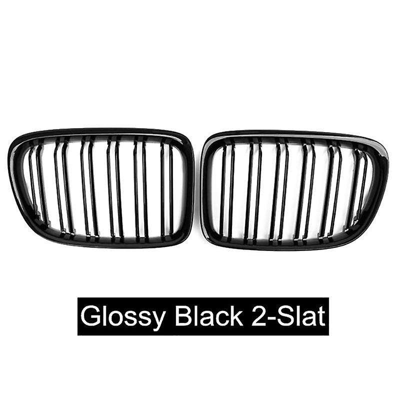 Glossy Black Front Bumper Slat Front Kidney Grill Grille for  X1 Series E84 SDrive XDrive 2009-2015