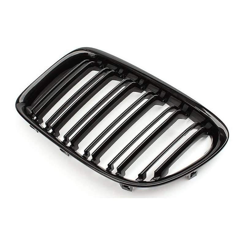 Glossy Black Front Bumper Slat Front Kidney Grill Grille for  X1 Series E84 SDrive XDrive 2009-2015