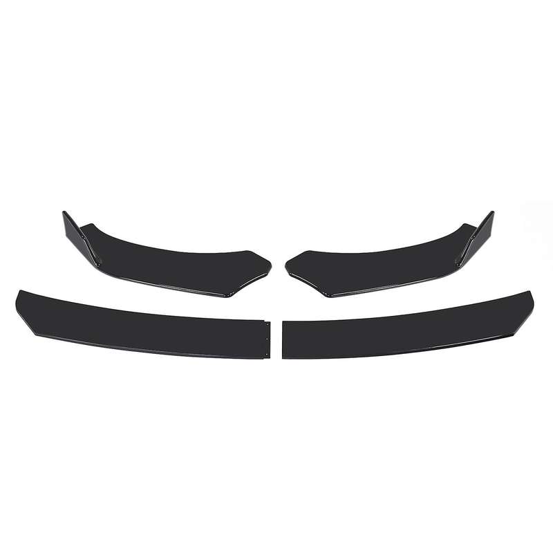 Glossy Black Front Bumper Lip Under Panel Universal Bumper Shovel Lip Spoiler Protector Guard Body K