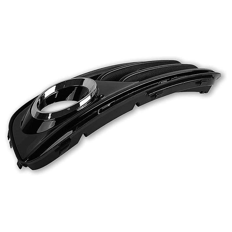 Glossy Black Front Bumper Lower Fog Grill Grilles Insert Right Passanger Side for- Q5 2013-2015 8R08