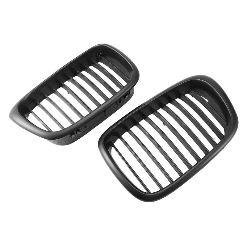 Glossy Black Front Hood Kidney Grille Grill ABS for E39 5-Series 525 528 1995-2004 Front Bumper Gril