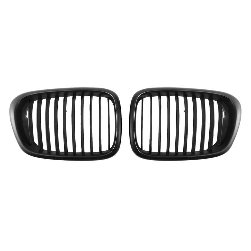 Glossy Black Front Hood Kidney Grille Grill ABS for E39 5-Series 525 528 1995-2004 Front Bumper Gril