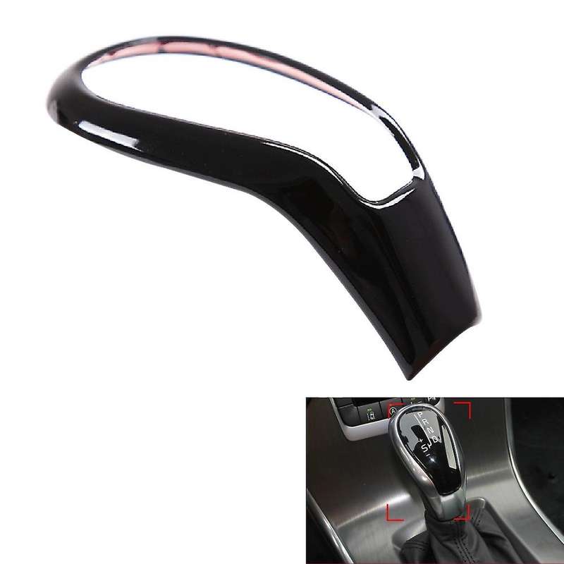 Glossy Black Gear Head Knob Shift Cover Trim Gear Shift Knob Shifter Lever Cover for XC60 V40 V60 S