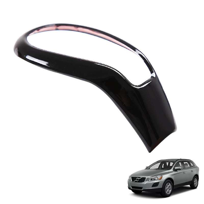 Glossy Black Gear Head Knob Shift Cover Trim Gear Shift Knob Shifter Lever Cover for XC60 V40 V60 S