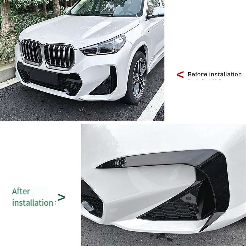 Glossy Black Front Spoiler Wind Knife for X1 U11 IX1 20i 23i 30e 25e M35i 2022-24 Bumper Surround Sp
