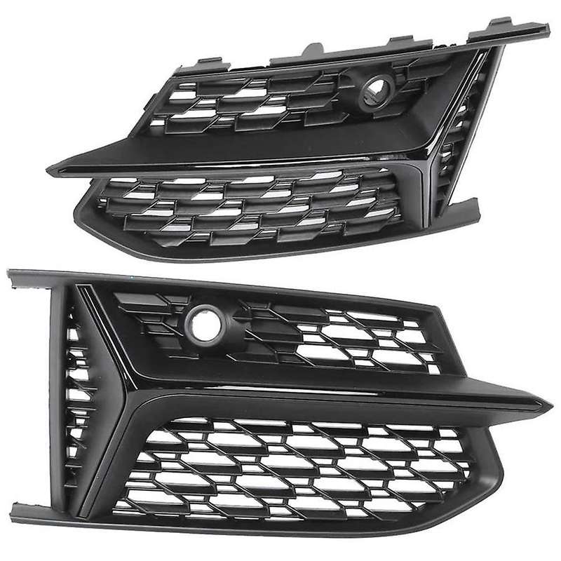 Glossy Black Mesh Rs6 Style Fog Light Grilles Grills for A6 C8 S6 2019 2020