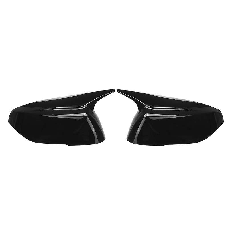 Glossy Black Horn Style Side Door Rearview Mirror Cover Trim Shells Cap for Q50 Q60 2015-2023 M3 Sty