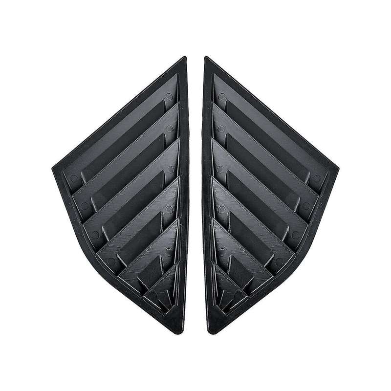 Glossy Black Rear Side Vent Quarter Window Louver Shutter Cover for Focus Mk3 Hatchback 2012-2018