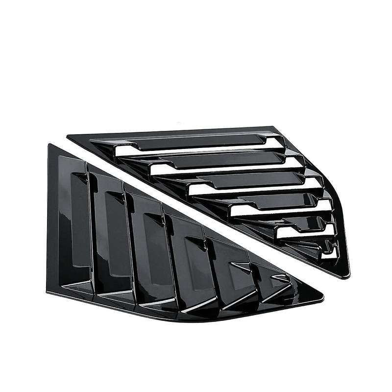 Glossy Black Rear Side Vent Quarter Window Louver Shutter Cover for Focus Mk3 Hatchback 2012-2018