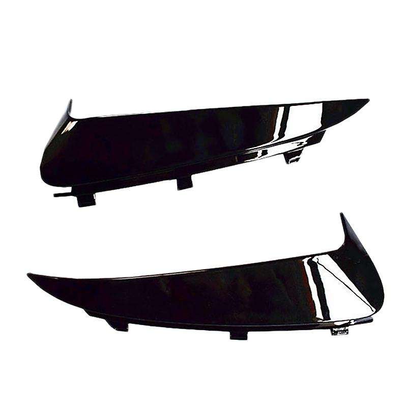 Glossy Black Rear Bumper Lip Spoiler Canards Stickers for C W205 C43 C63 2015-2019 Snap-in Type
