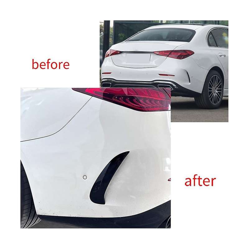 Glossy Black Rear Bumper Spoiler Outlet Trim Cover for - C-class W206 C260 2022+ Car Accessories