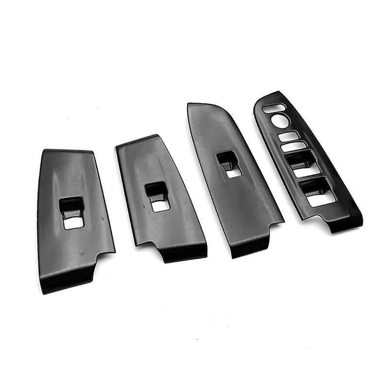 Glossy Black Window Glass Lift Button Trim Switch Cover Door Armrest Panel Sticker for -V Vezel 2021