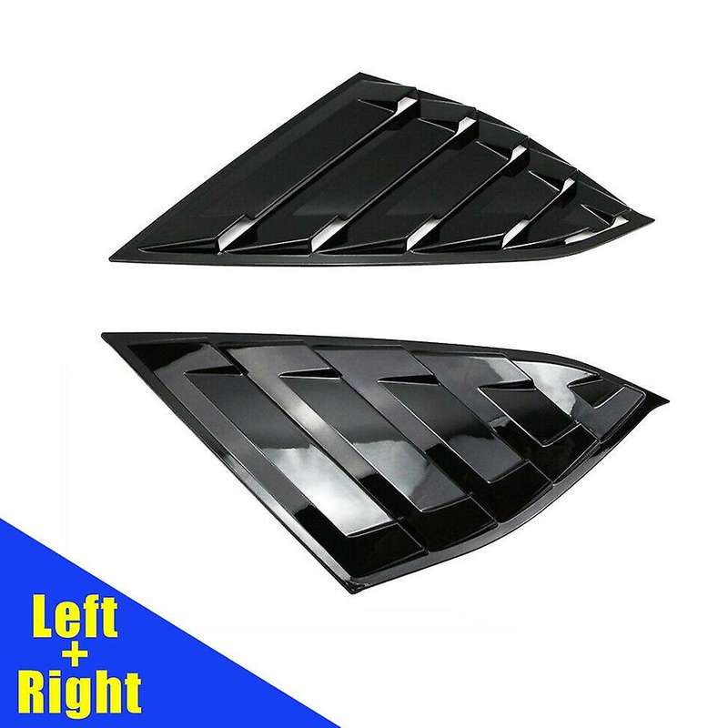 Glossy Black Side Vent Window Quarter Louver Cover for Accord 2018-2020