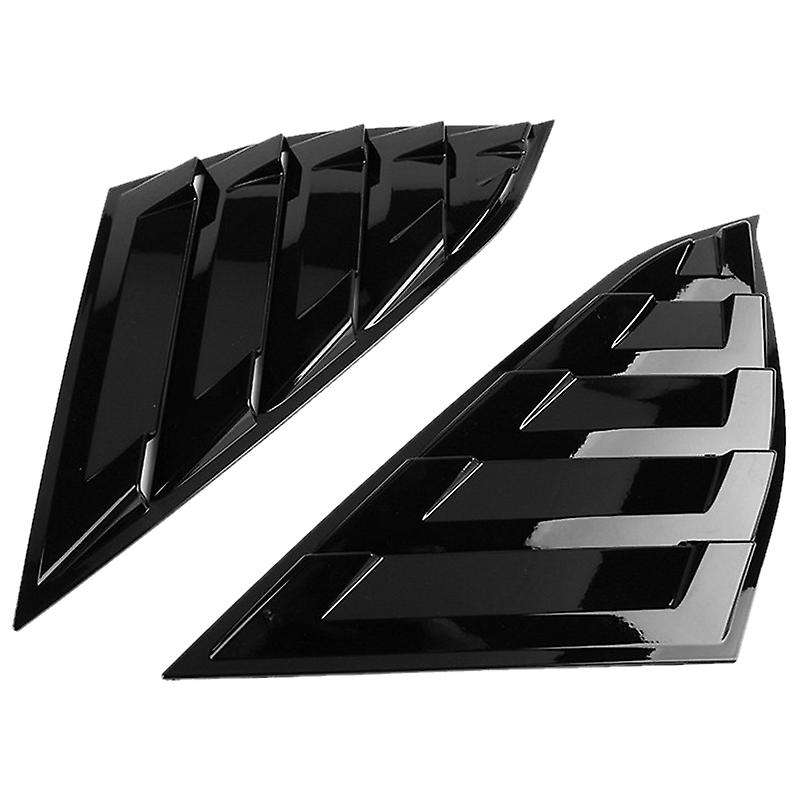 Glossy Black Side Vent Window Quarter Louver Cover for Accord 2018-2020