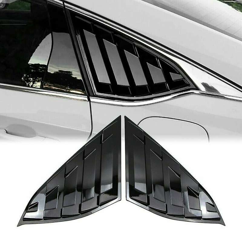 Glossy Black Side Vent Window Quarter Louver Cover for Accord 2018-2020