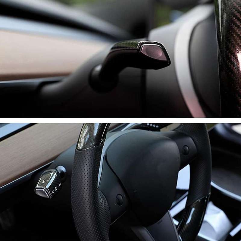 Glossy Carbon Fiber Wiper Shift Cover Trim Handlebar Modification for Y 2017-2020