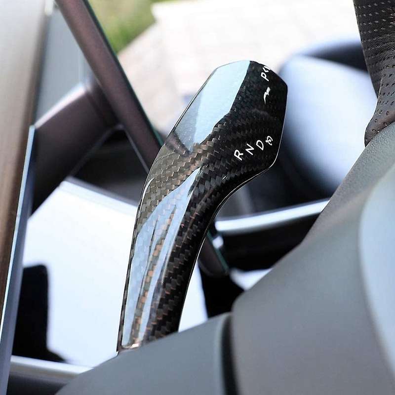 Glossy Carbon Fiber Wiper Shift Cover Trim Handlebar Modification for Y 2017-2020