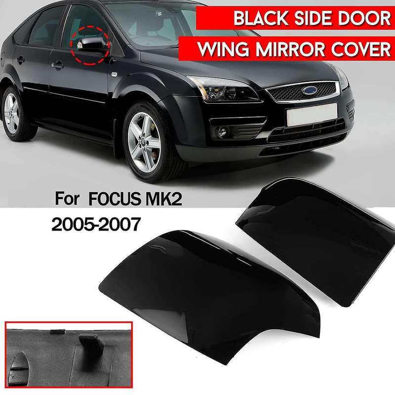 Glossy Cover Rearview Mirror Cover Cap Side Mirror for Focus MK2 2005-2007(Pair)