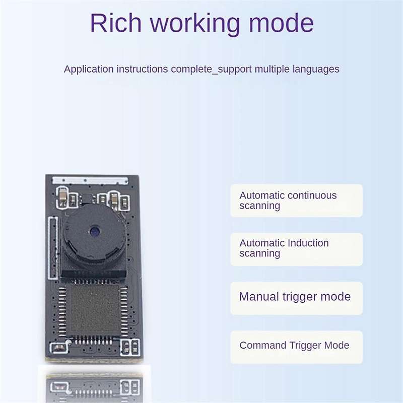 GM808 Scanner Module Barcode QR Code Reading Module Very Small Scanning Module Support Multiple Lang
