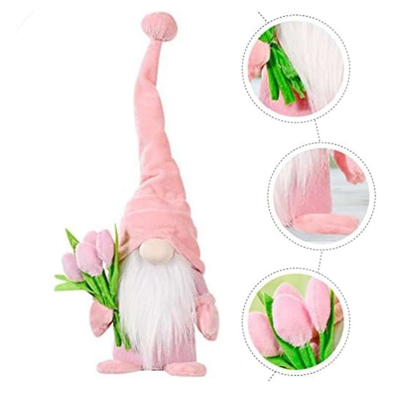 Gnomes Indoor Decorations, Spring Summer Gnome Holiday Decorations, Handmade Tomte Stuffed Plush Gno