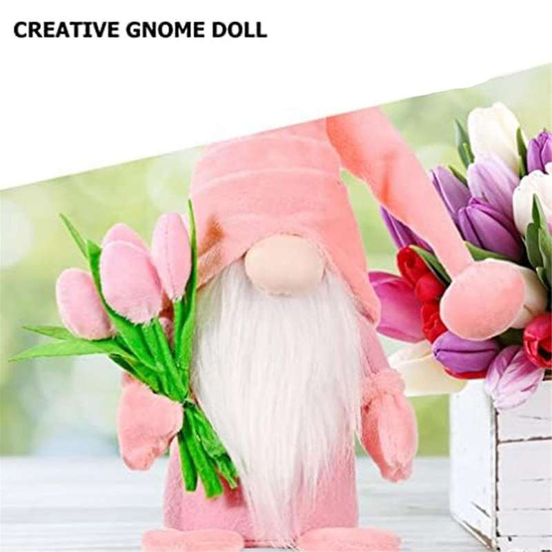 Gnomes Indoor Decorations, Spring Summer Gnome Holiday Decorations, Handmade Tomte Stuffed Plush Gno