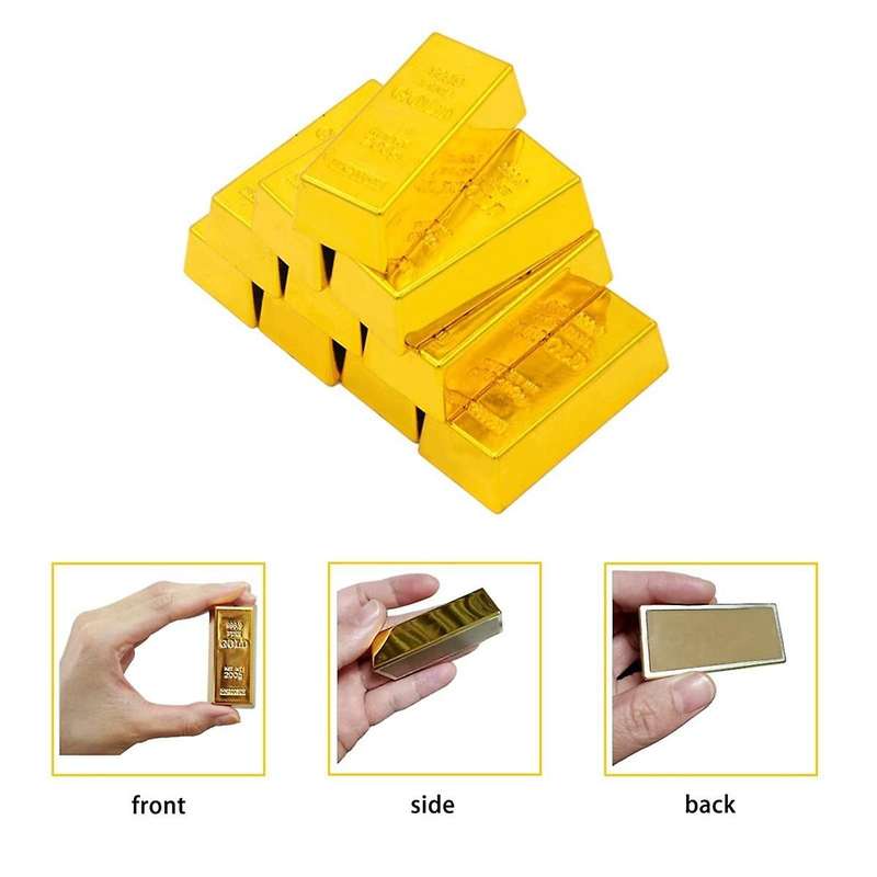 Gold Brick Small Gold Bar Toy Small Simulation Hollow Prop Ornament
