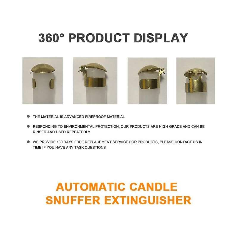 Gold Automatic Candle Snuffer Candle Flame Safely Wick Flame Extinguishing Clip