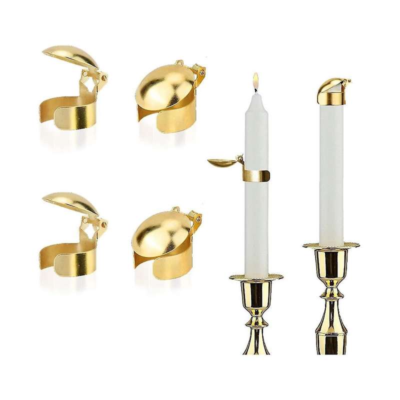 Gold Automatic Candle Snuffer Candle Flame Safely Wick Flame Extinguishing Clip