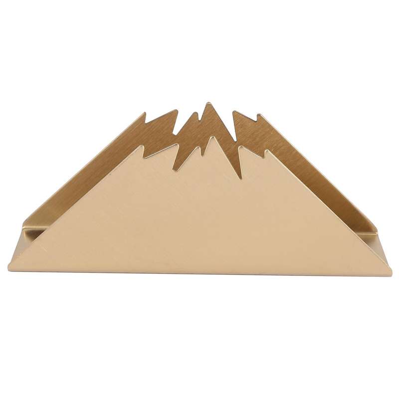 Gold Napkin Holder Modern Stainless Steel Upright Napkin Dispenser for Tables Kitchen Holiday