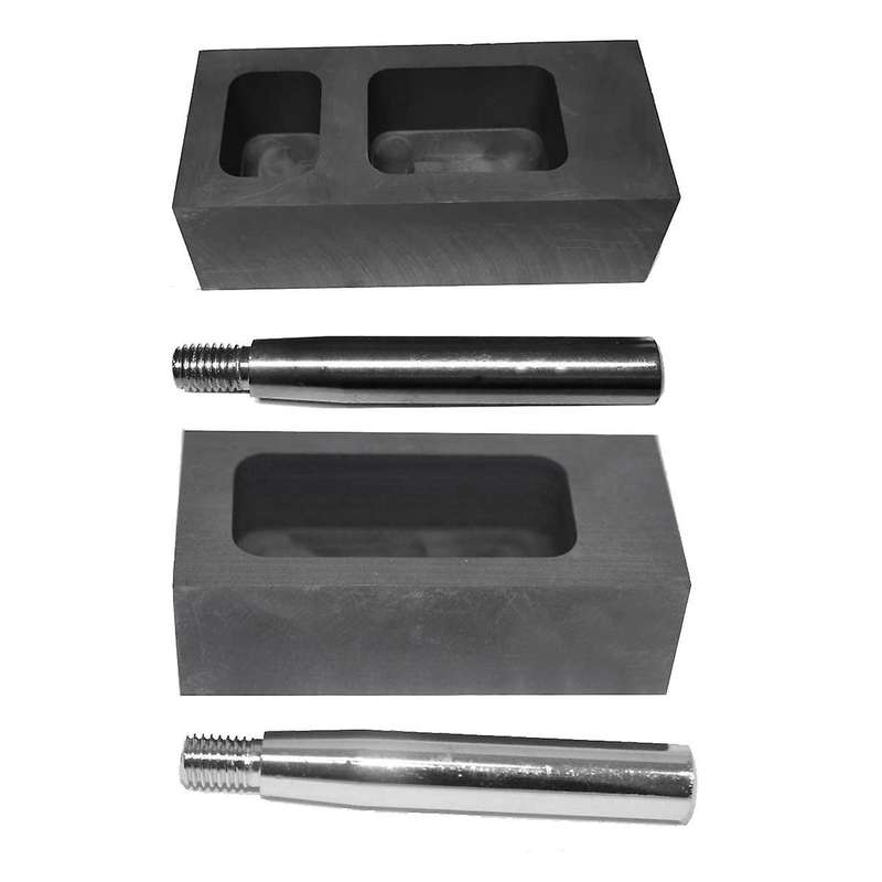 Gold Silver with Handle Graphite Ingot Mold Mould Crucible for Melting Casting Refining Gold Silver