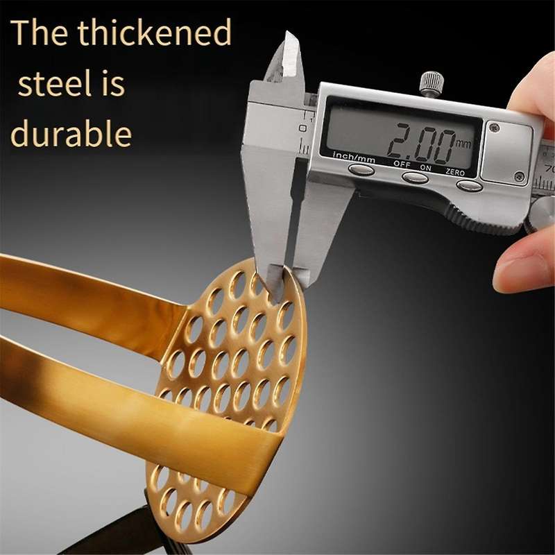 Gold Stainless Steel Potato Masher Household Potato Press Manual Multifunctional Masher Masher