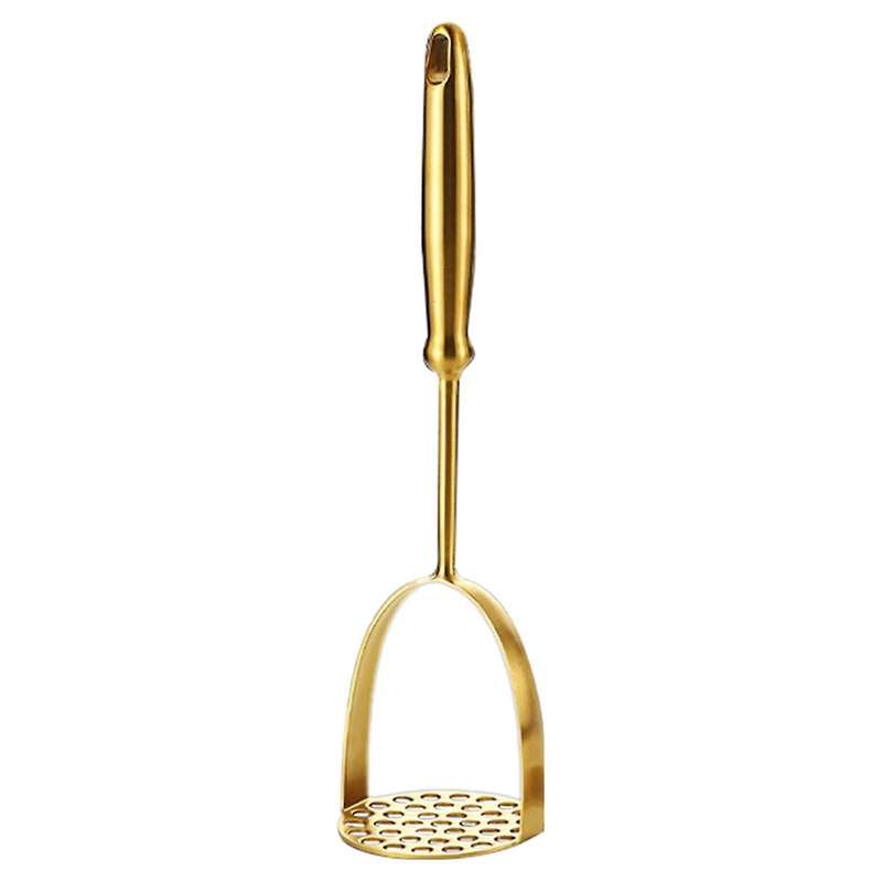 Gold Stainless Steel Potato Masher Household Potato Press Manual Multifunctional Masher Masher