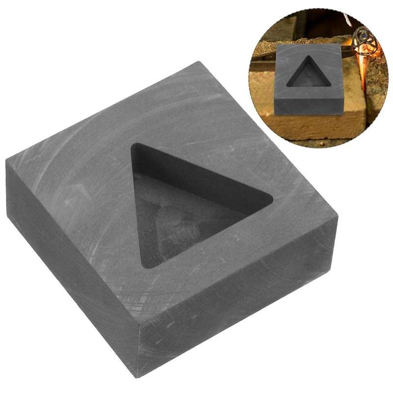 Gold Silver Graphite Mold Triangle Shaped High Density Graphite Mold Melting Crucible Furnace for Me