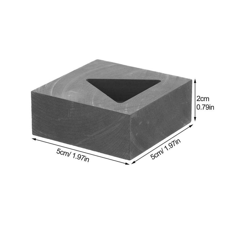 Gold Silver Graphite Mold Triangle Shaped High Density Graphite Mold Melting Crucible Furnace for Me