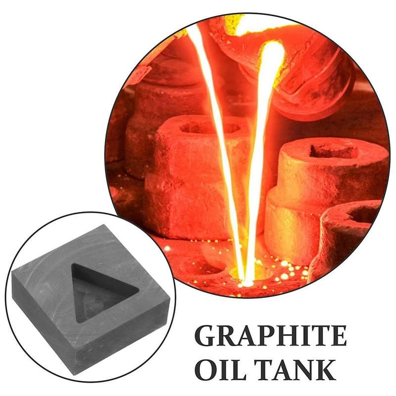 Gold Silver Graphite Mold Triangle Shaped High Density Graphite Mold Melting Crucible Furnace for Me