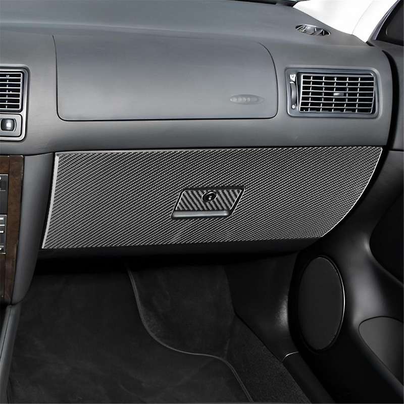 Golf 4 Mk4 1999-2004 Lhd Soft Carbon Fiber Car Passenger Side Storage Glove Box Panel Cover Trim A