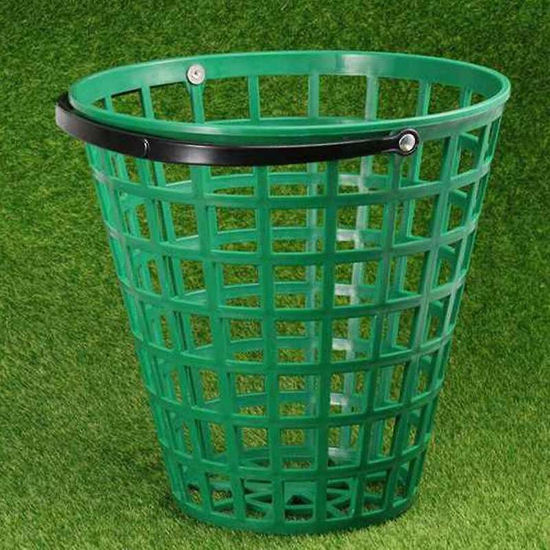 Golf Basket Golf Container with Handle Ball Rack for Stadium Outdoor Sports Green