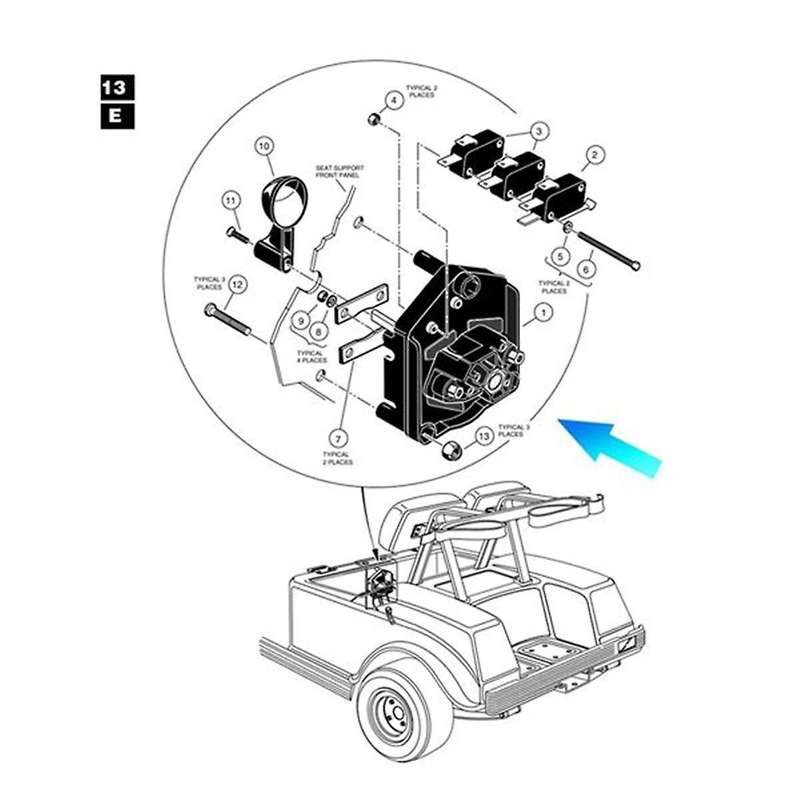 Golf Cart Forward and Reverse Switch Assembly with Handle for Club Car 1011997 101753003 Gear Switch