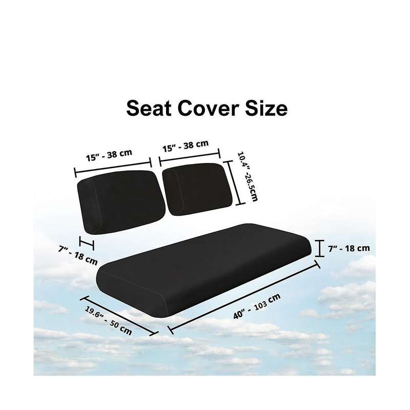 Golf Cart Replacement Cover Set for Club Car (1982-2000) Pre 2000 Black