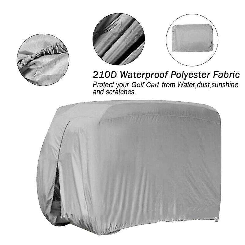Golf Cart Sightseeing Cart Universal Waterproof Dust Cover for EZ Go Club 242 x 122 x 168 cm Silver
