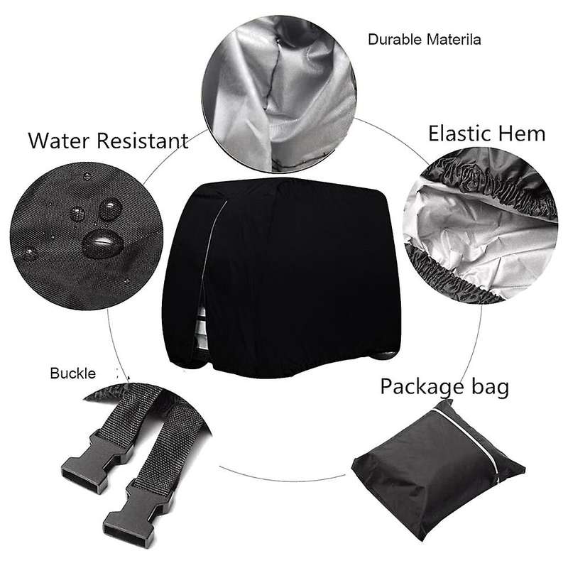 Golf Cart Sightseeing Cart Universal Waterproof Dust Cover for EZ Go Club 242 x 122 x 168 cm Silver