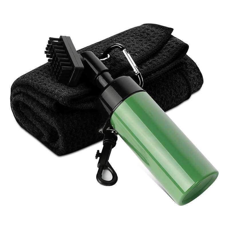 Golf Club Cleaner Brush & Microfibe Kit, Golf Groove Sharpener Brush with Water Spray Bottle Golf Gr