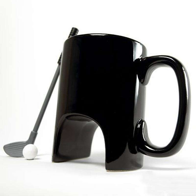 Golf Ceramic Cup Funny Black Coffee Mug Office Casual Ceramic Cup Golf Stick Pen Birthday Gift