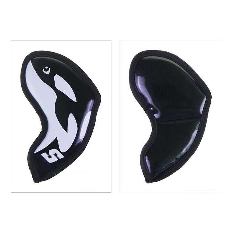 Golf Iron Cover Golf Club Head Cover Iron Protective Cover Whale Club Cap Cover Pu Waterproof 9Pcs/G