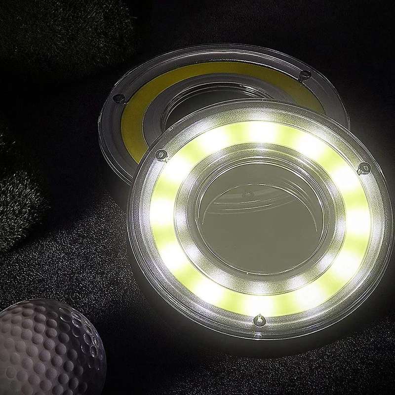 Golf Hole Lights Glow Golf Hole LED Glowing Golf Hole Lights Luminous Golf Hole LED for Night Golf P