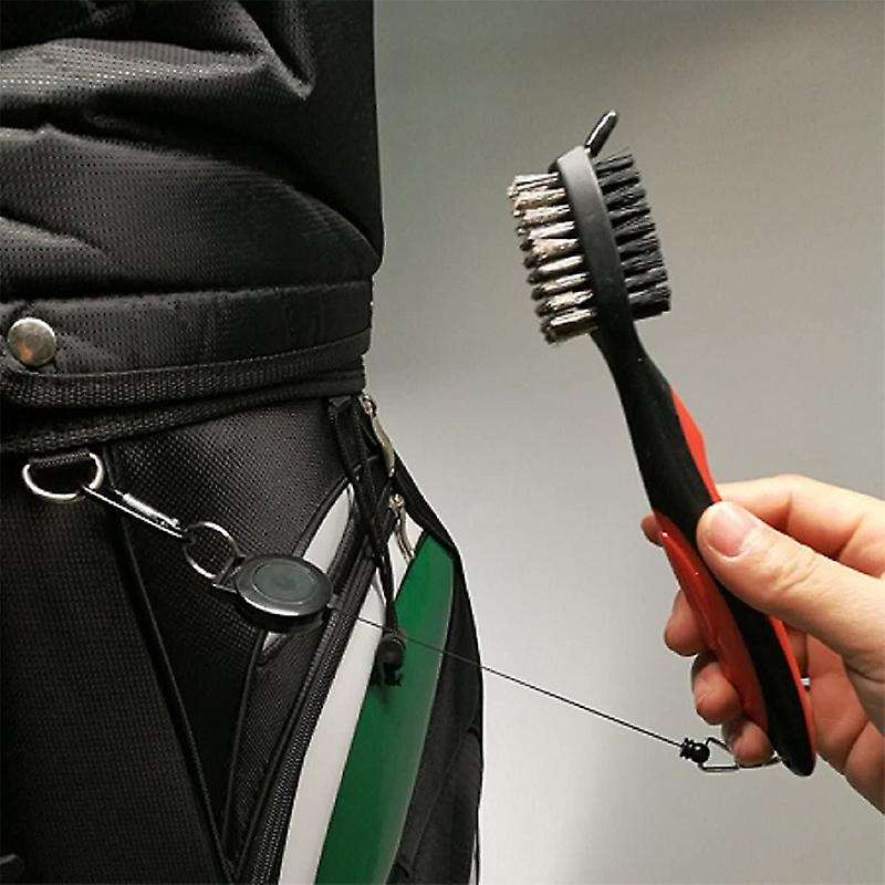 Golf Club Cleaning Brushes 12Pcs Golf Club Brush Cleaning Belt Retractable Aluminum Cleaning Tools 6