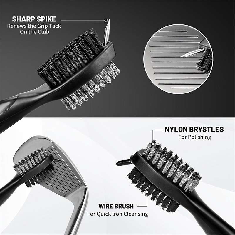 Golf Club Cleaner Kit, 3 Golf Towels, Golf Club Cleaning Brush,Golf Divot Repair Tool,Golf Club Clea