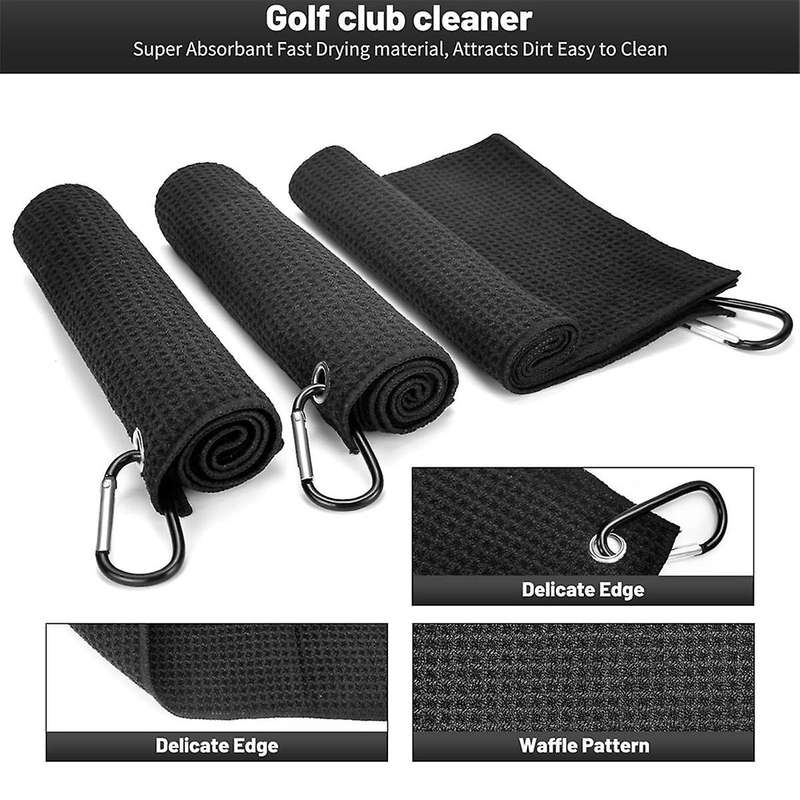 Golf Club Cleaner Kit, 3 Golf Towels, Golf Club Cleaning Brush,Golf Divot Repair Tool,Golf Club Clea